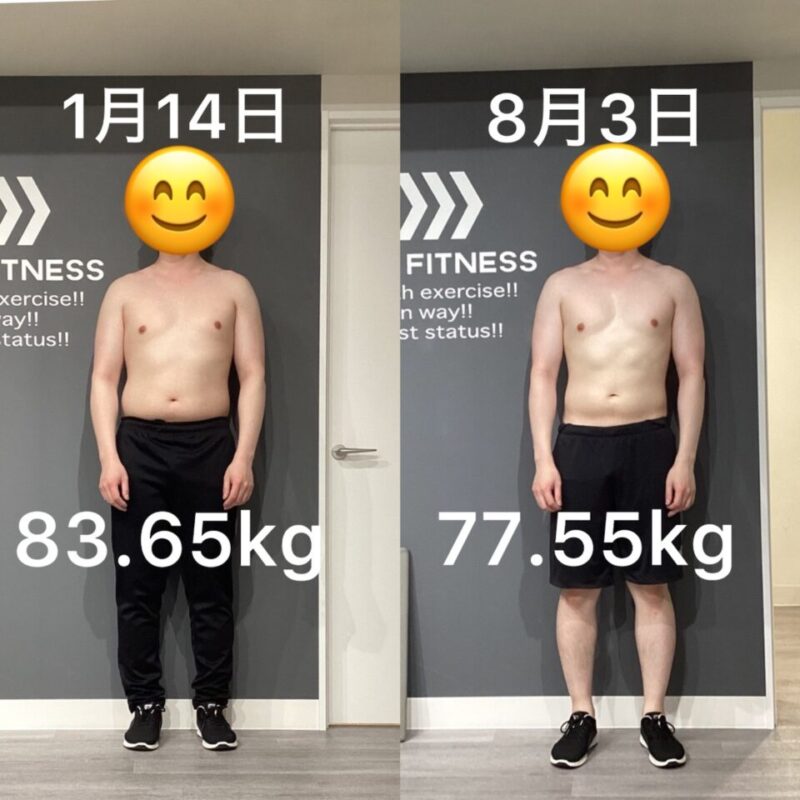 ダイエットの経過【田端・西日暮里のパーソナルジム】の画像